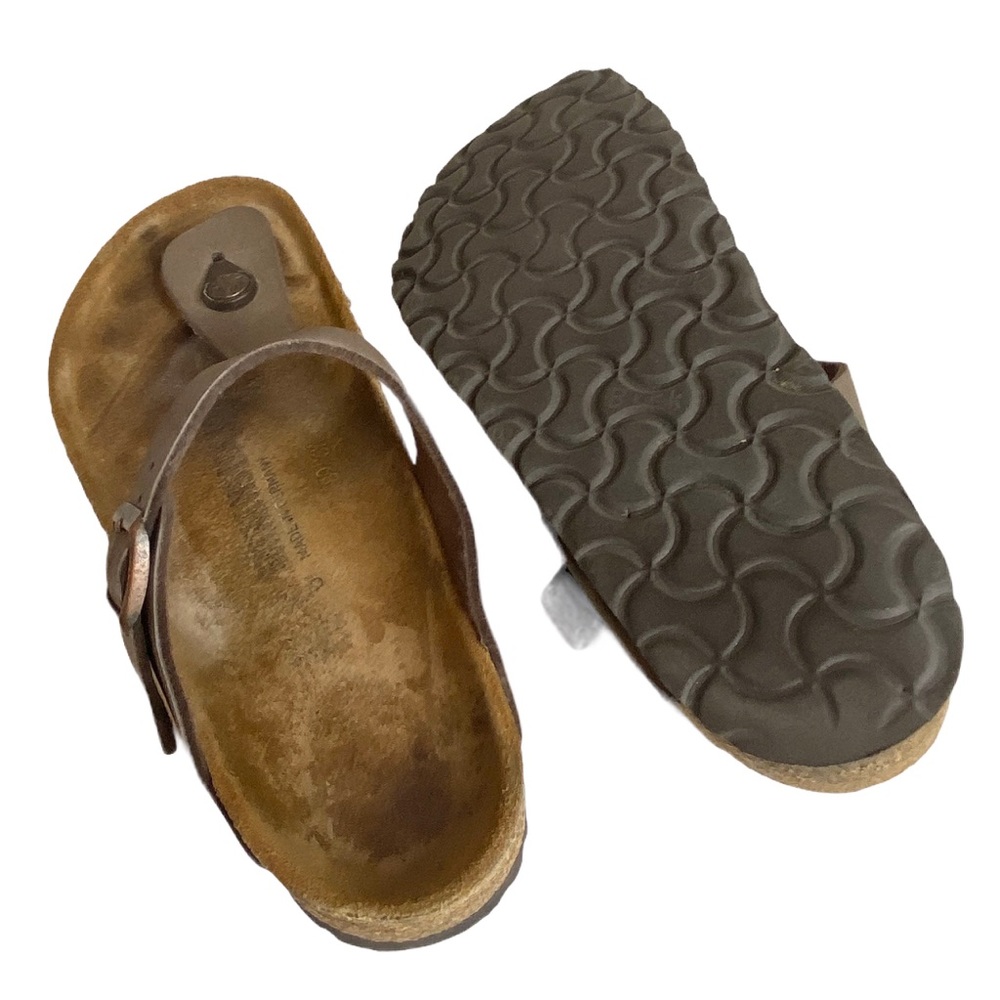 Birkenstock ✌︎︎ Gizeh Thong Nubuck Cork Bed Sandals Sandal ✌︎︎ Brown Suede 37 7M - Picture 9 of 16